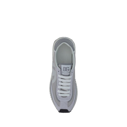 Dolce & Gabbana Gray Fabric Athletic Sneakers
