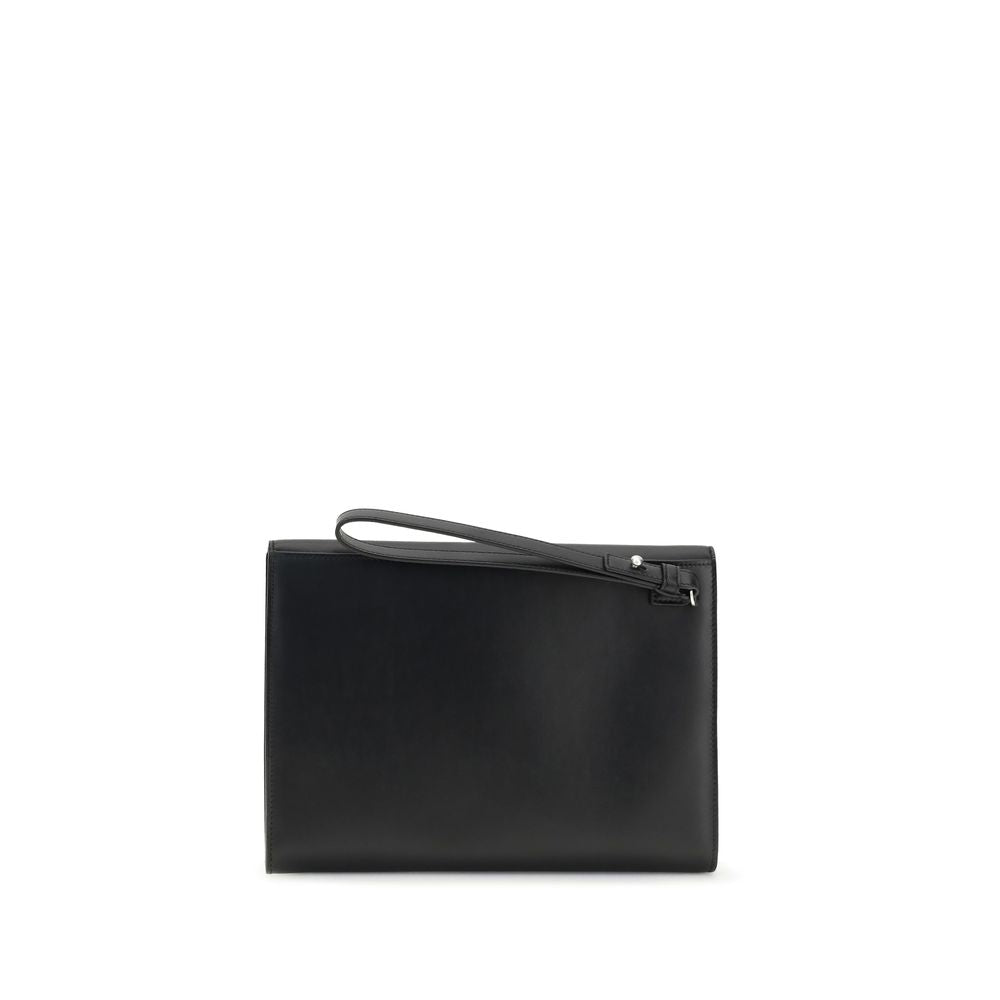 Portefeuille Ferragamo en cuir de veau noir Bos Taurus