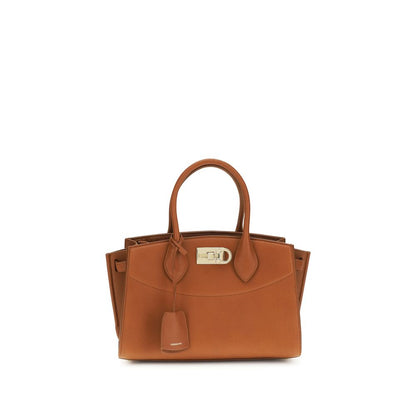 Sac à main Ferragamo en cuir de veau brun Bos Taurus
