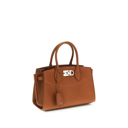 Sac à main Ferragamo en cuir de veau brun Bos Taurus