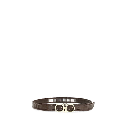 Ceinture classique en cuir de veau marron Ferragamo Bos Taurus