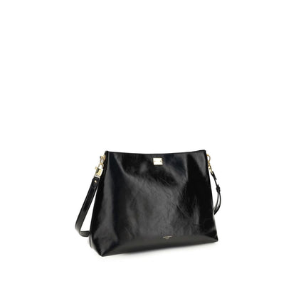 Bolso de Hombro de Piel de Becerro Negra Bos Taurus Dolce & Gabbana