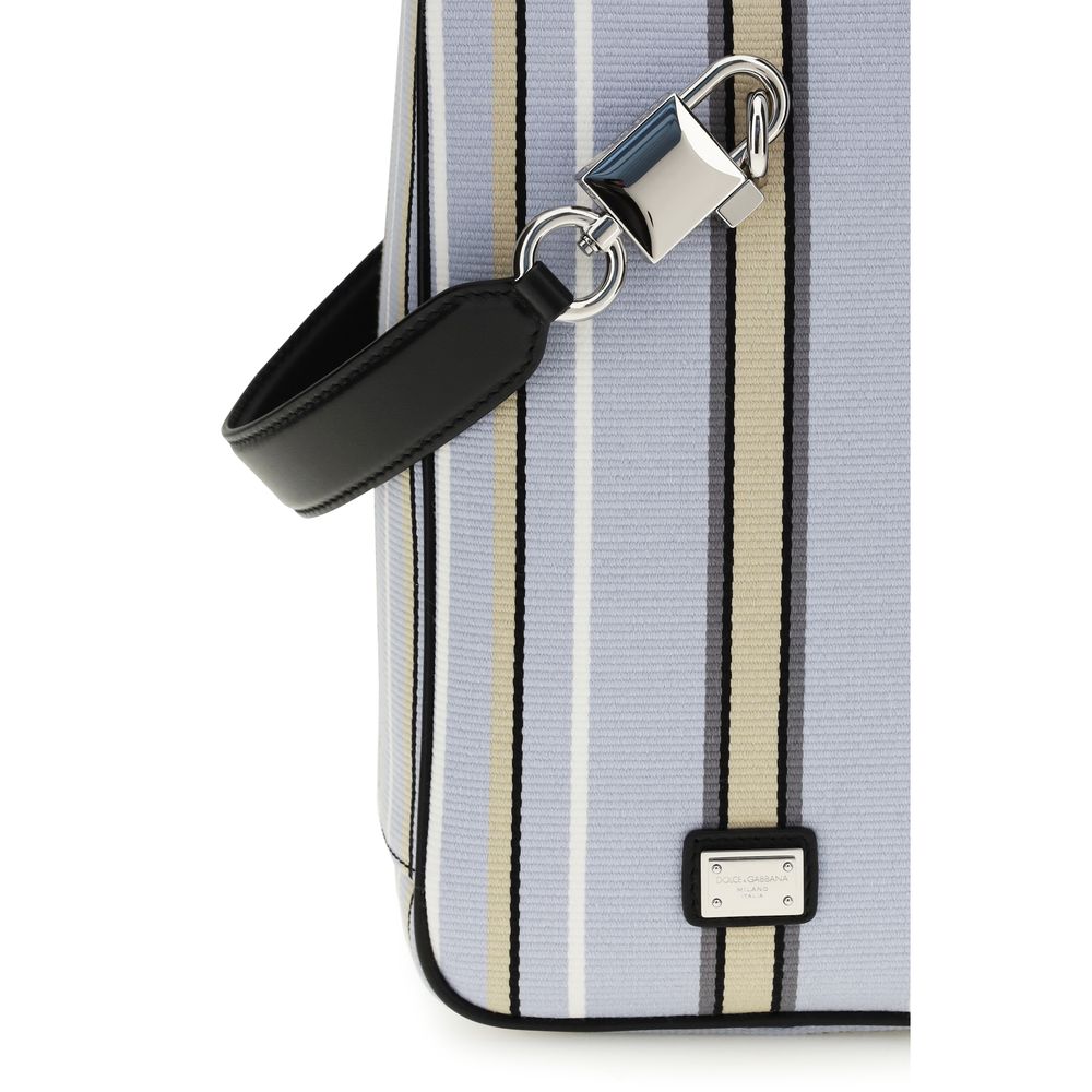 Bolso de mano Dolce & Gabbana de algodón azul