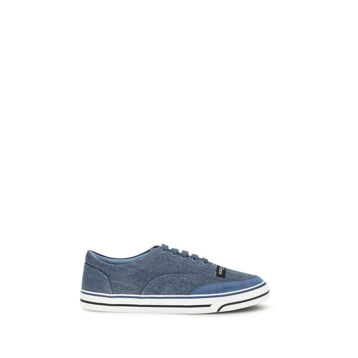 Zapatillas bajas Dolce & Gabbana de lino azul