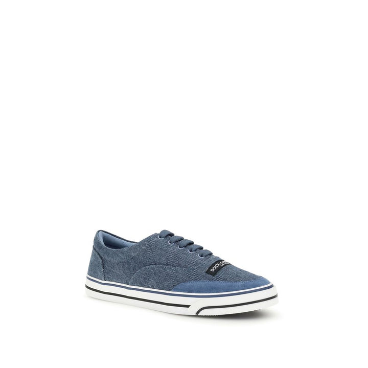 Zapatillas bajas Dolce & Gabbana de lino azul