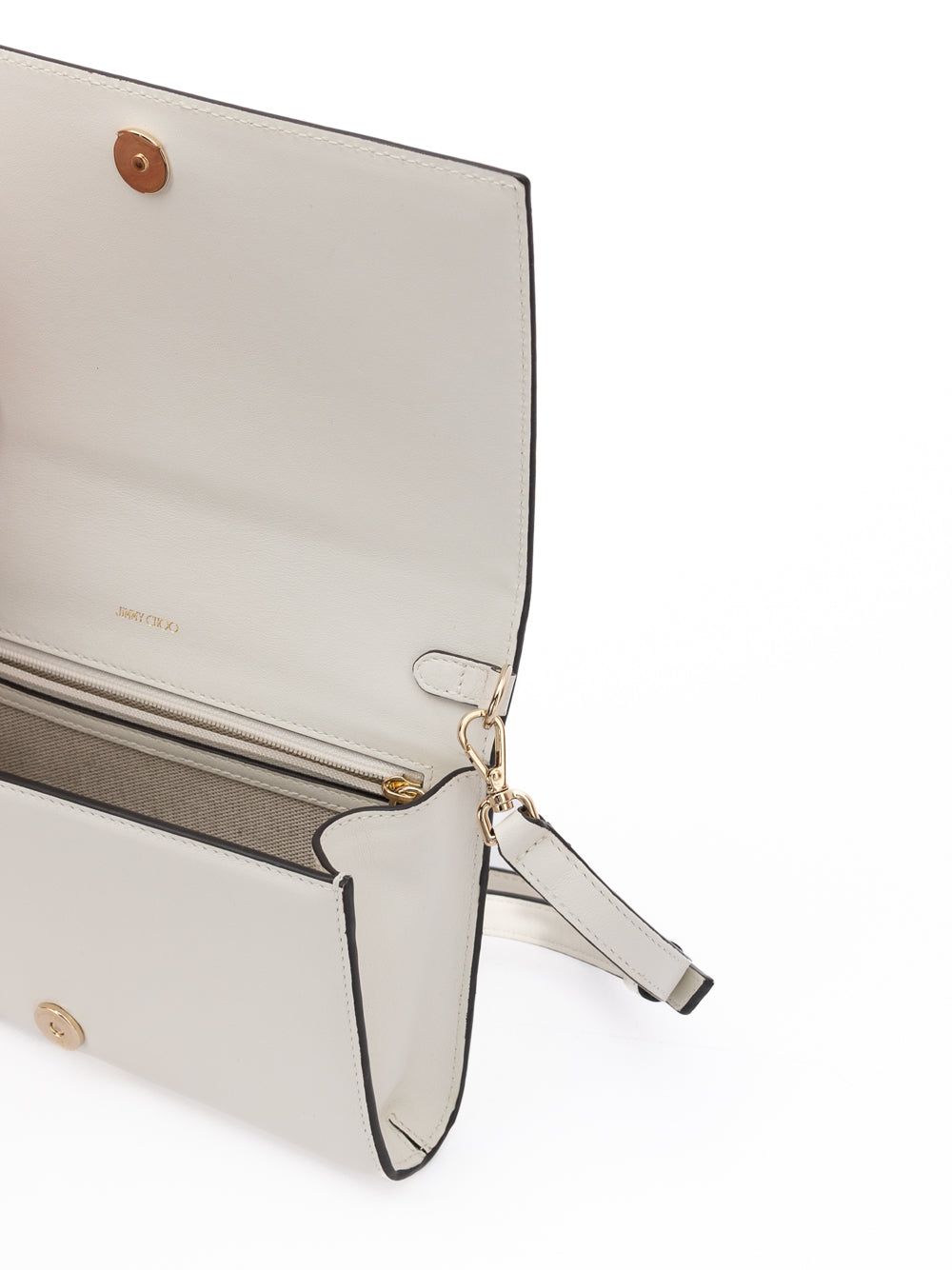Bolso de hombro Jimmy Choo Avenue de piel blanco