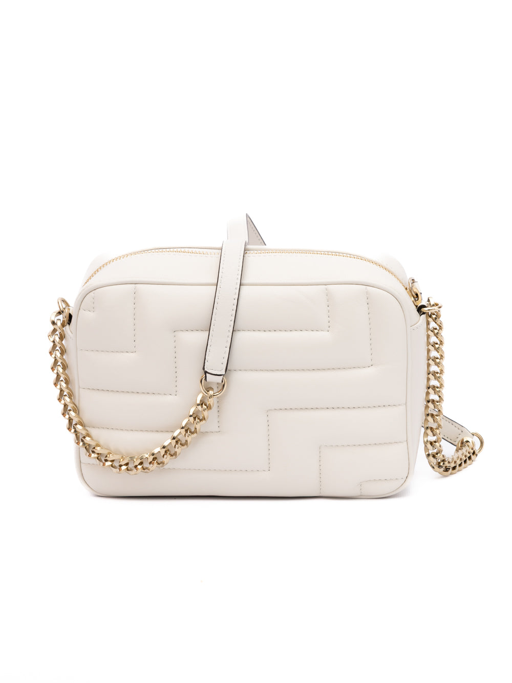 Bolso bandolera Jimmy Choo Avenue Camera de cuero blanco