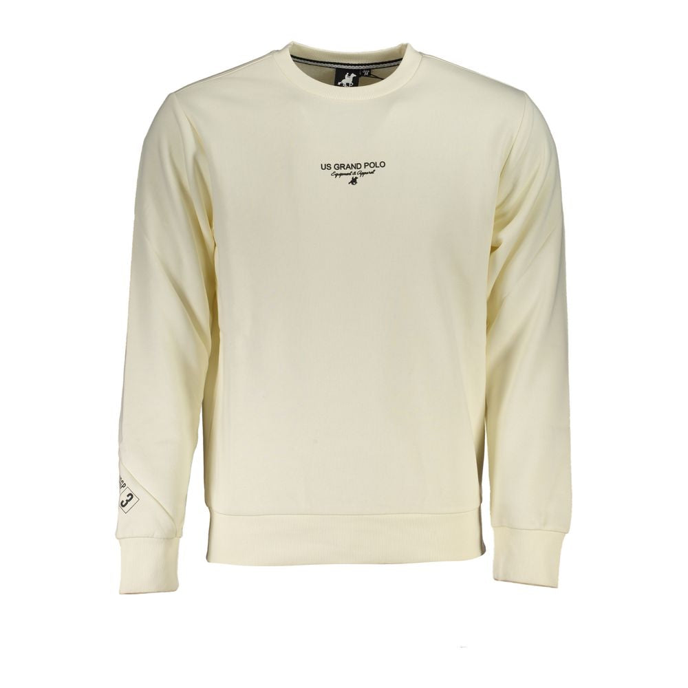 U.S. Grand White Cotton Men's Sweatshirt