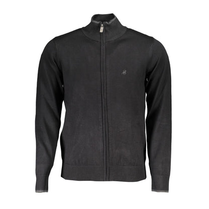 U.S. Grand Black Viscose Men Cardigan
