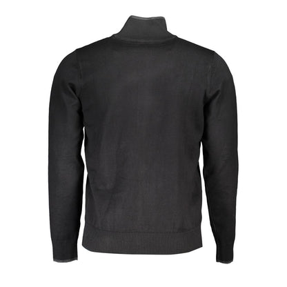 U.S. Grand Black Viscose Men Cardigan