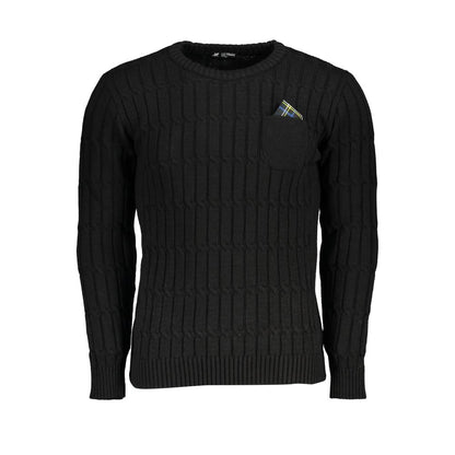 U.S. Grand Black Acrylic Men Sweater