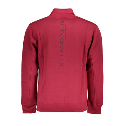 U.S. Grand Red Cotton Men Sweatshirt