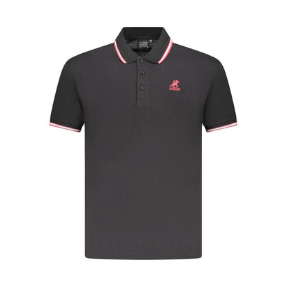 U.S. Grand Black Cotton Mens Polo Shirt