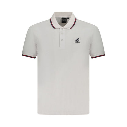 U.S. Grand White Cotton Men Polo Shirt