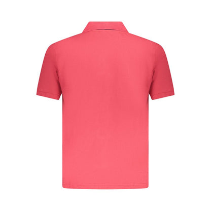 U.S. Grand Red Cotton Men Polo Shirt