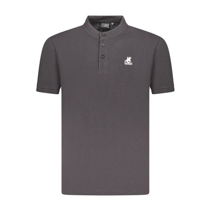 U.S. Grand Black Cotton Men Polo Shirt