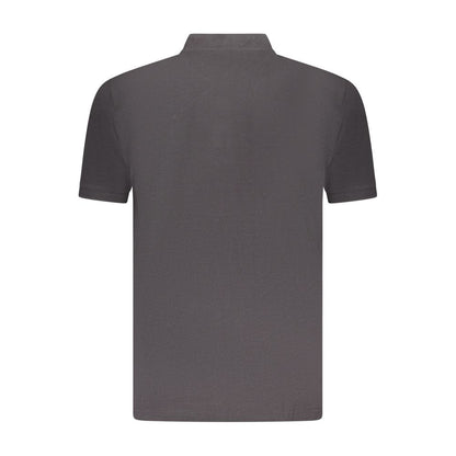 U.S. Grand Black Cotton Men Polo Shirt