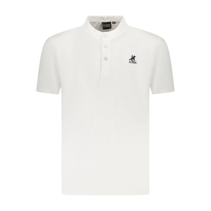U.S. Grand White Cotton Men's Polo Shirt