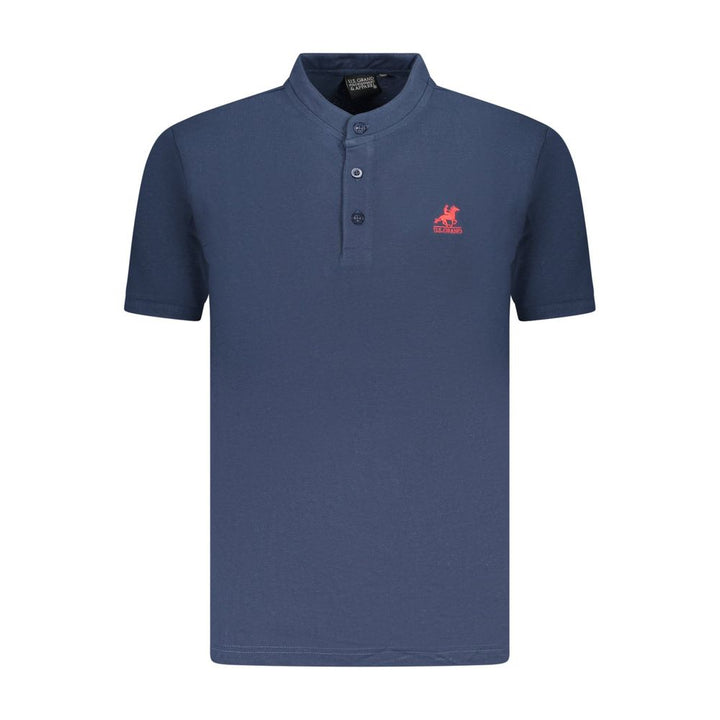 U.S. Grand Blue Cotton Men Polo