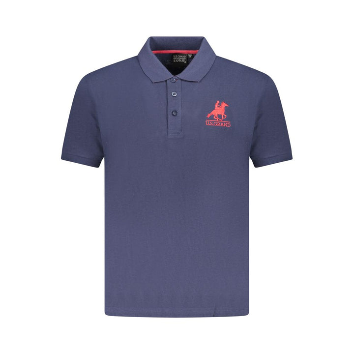 U.S. Grand Blu Cotton Men Polo