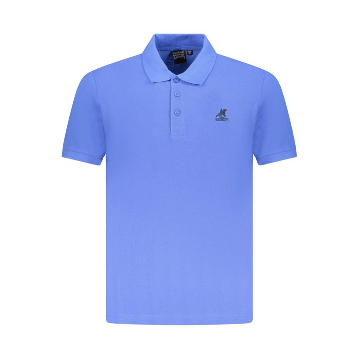 U.S. Grand Blue Cotton Men Polo Shirt