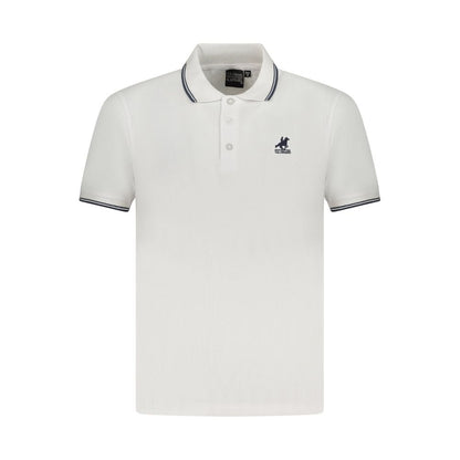 U.S. Grand White Cotton Men Polo Shirt