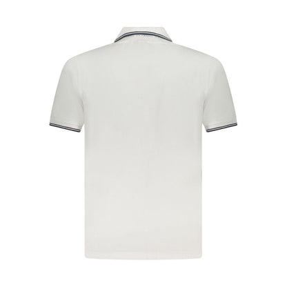 U.S. Grand White Cotton Men Polo Shirt