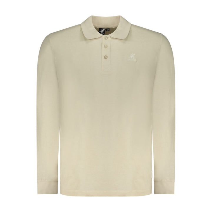 U.S. Grand Beige Cotton Men Polo Shirt