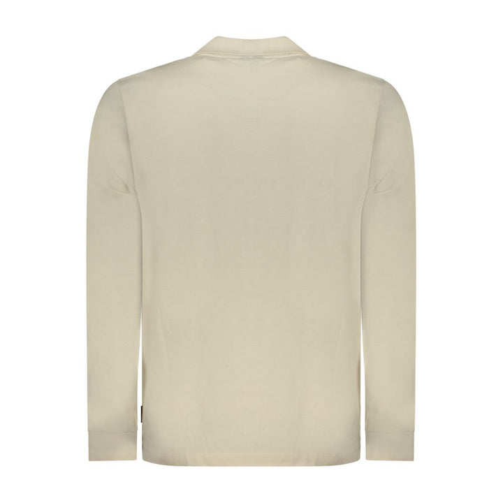 U.S. Grand Beige Cotton Men Polo Shirt