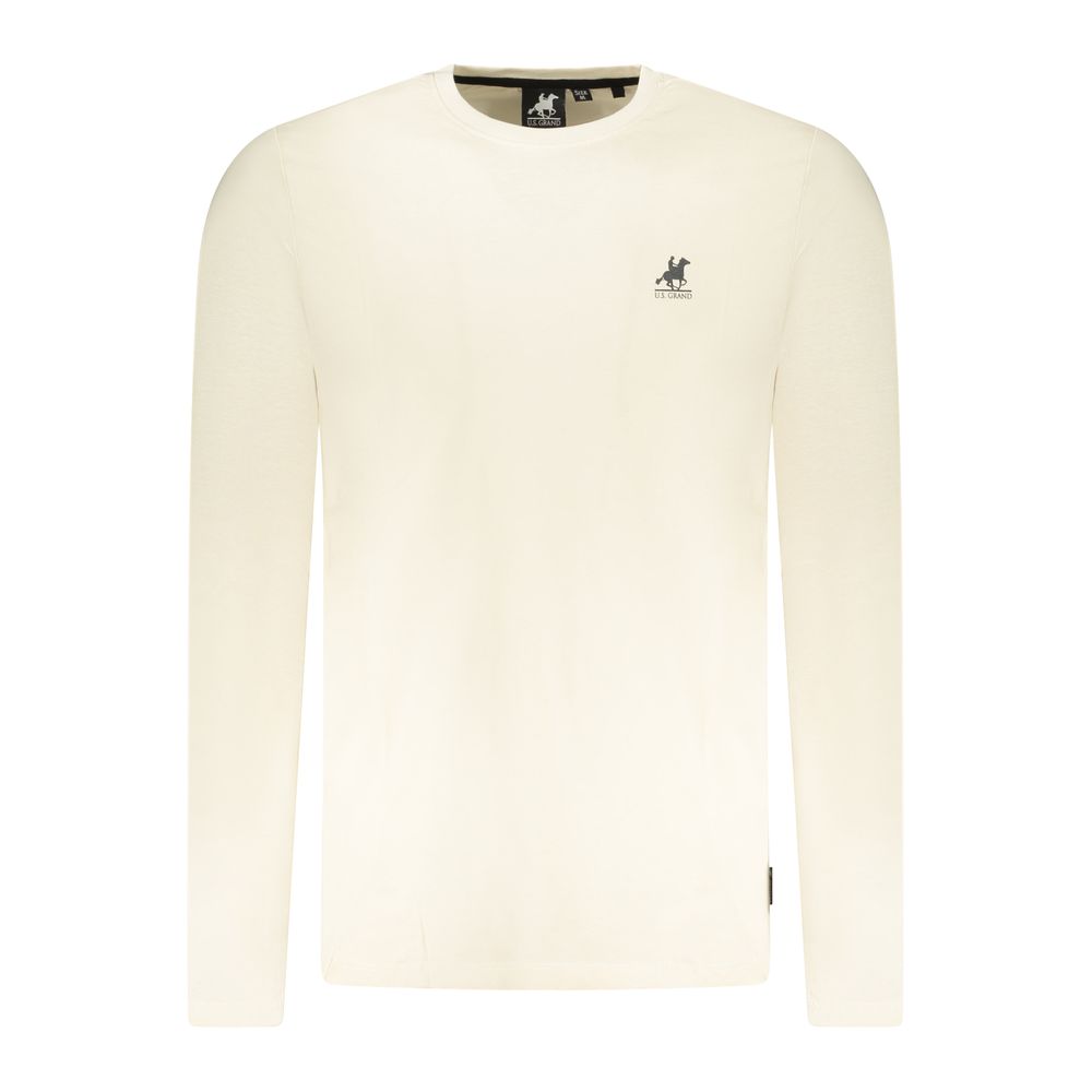 U.S. Grand Beige Cotton Men T-Shirt