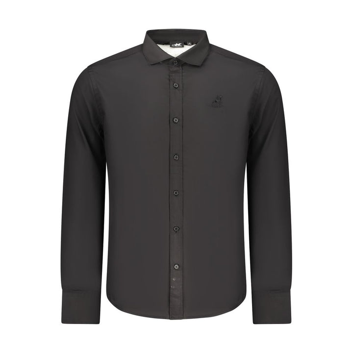 U.S. Grand Polo Black Cotton Mens Shirt