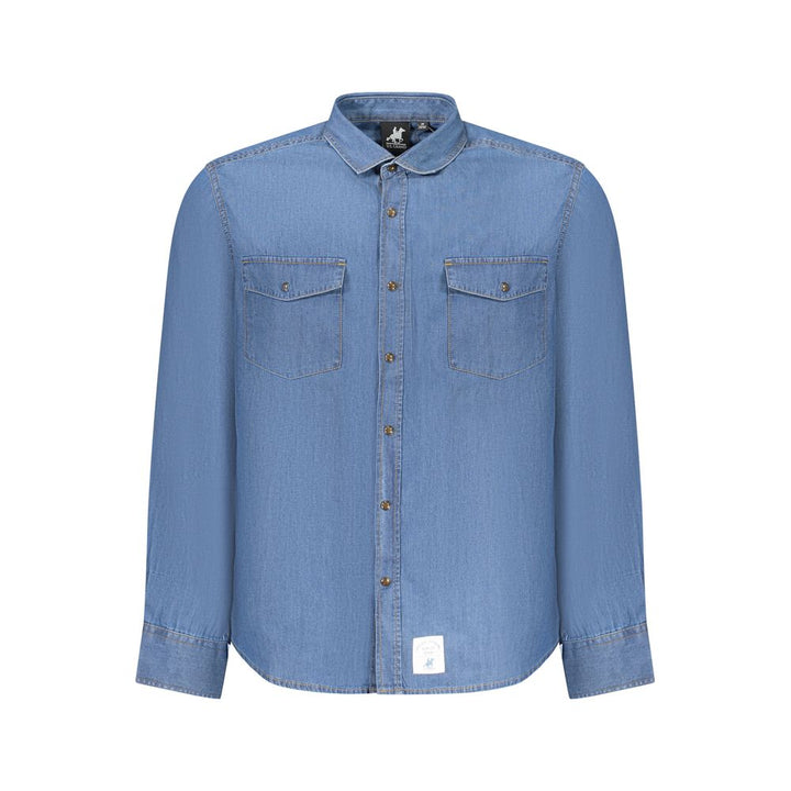U.S. Grand Blue Cotton Men Shirt