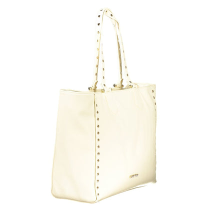 Cafenoir Beige Polyurethane Women's Shoulder Bag