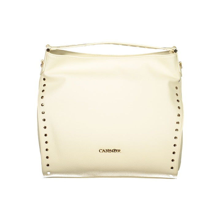Cafenoir Beige Polyurethane Women Shoulder Bag