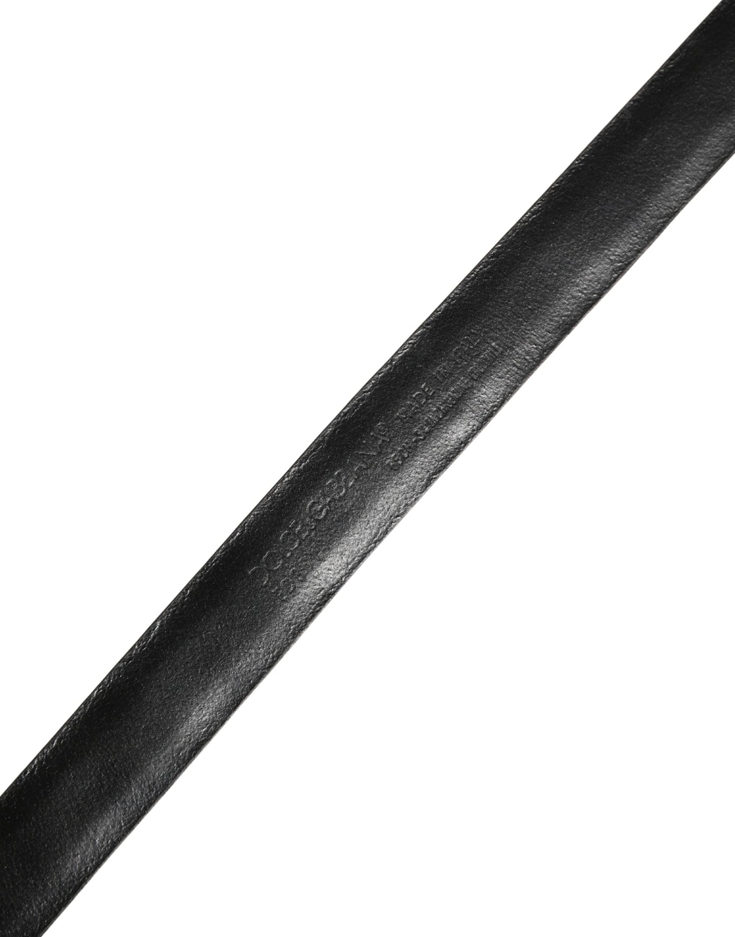 Cinturón Dolce & Gabbana de cuero marrón con hebilla de metal plateado