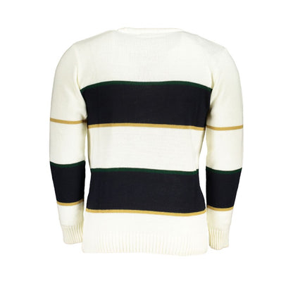 U.S. Grand White Acrylic Men Sweater