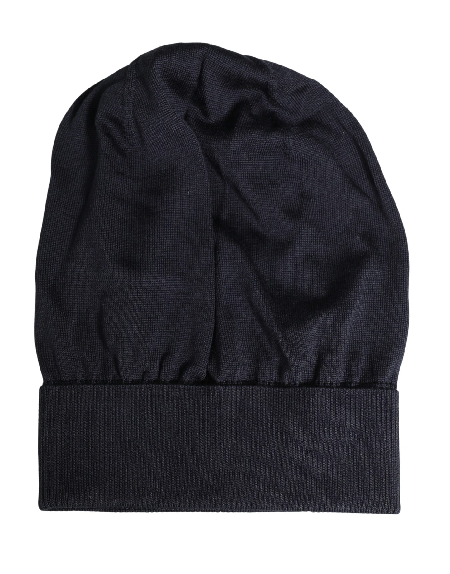 Dolce & Gabbana Black Solid Wool Knitted Winter Beanie Cap Hat