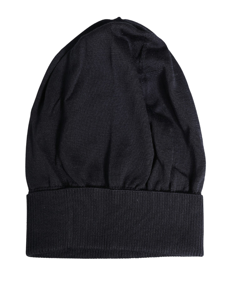 Gorro de lana tejido negro liso Dolce & Gabbana para invierno