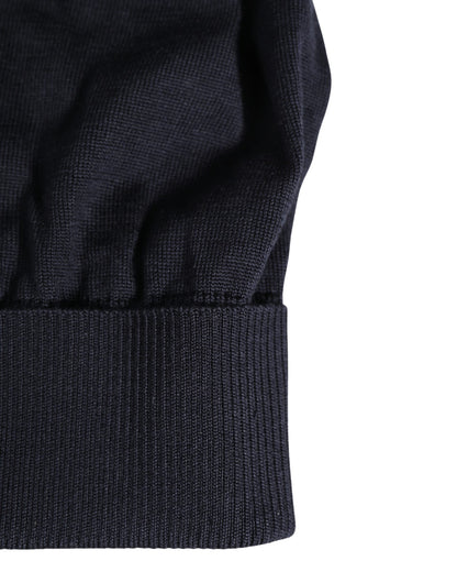 Dolce & Gabbana Black Solid Wool Knitted Winter Beanie Cap Hat