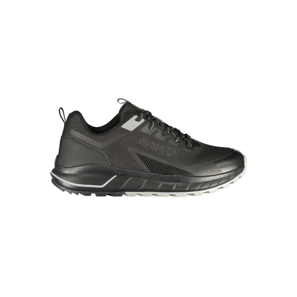 Avirex Black Polyurethane Men Sneaker