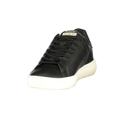 Avirex Black Polyurethane Men Sneaker
