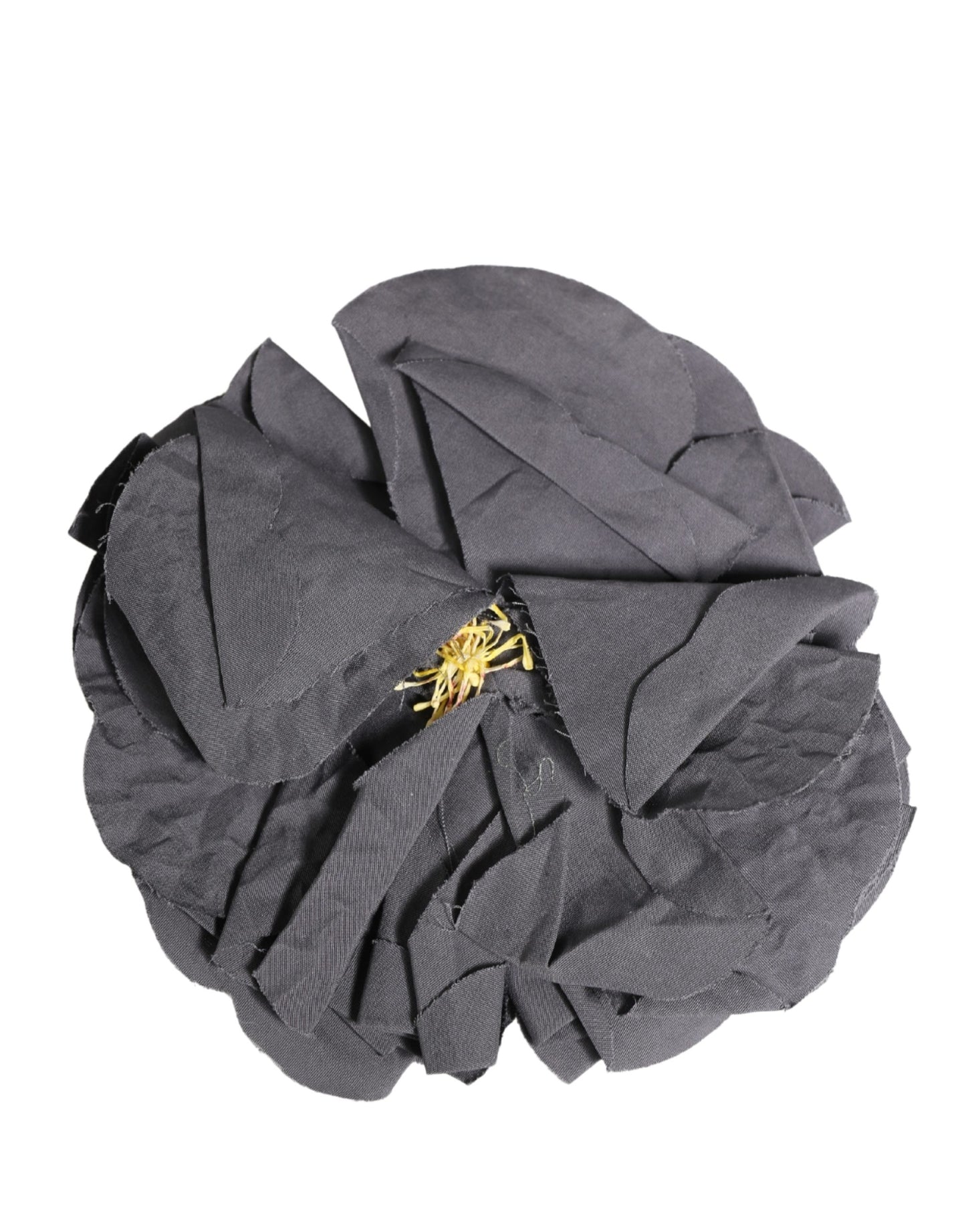 Broche de barra de tela de popelina mezcla de seda gris con motivo floral de Dolce & Gabbana