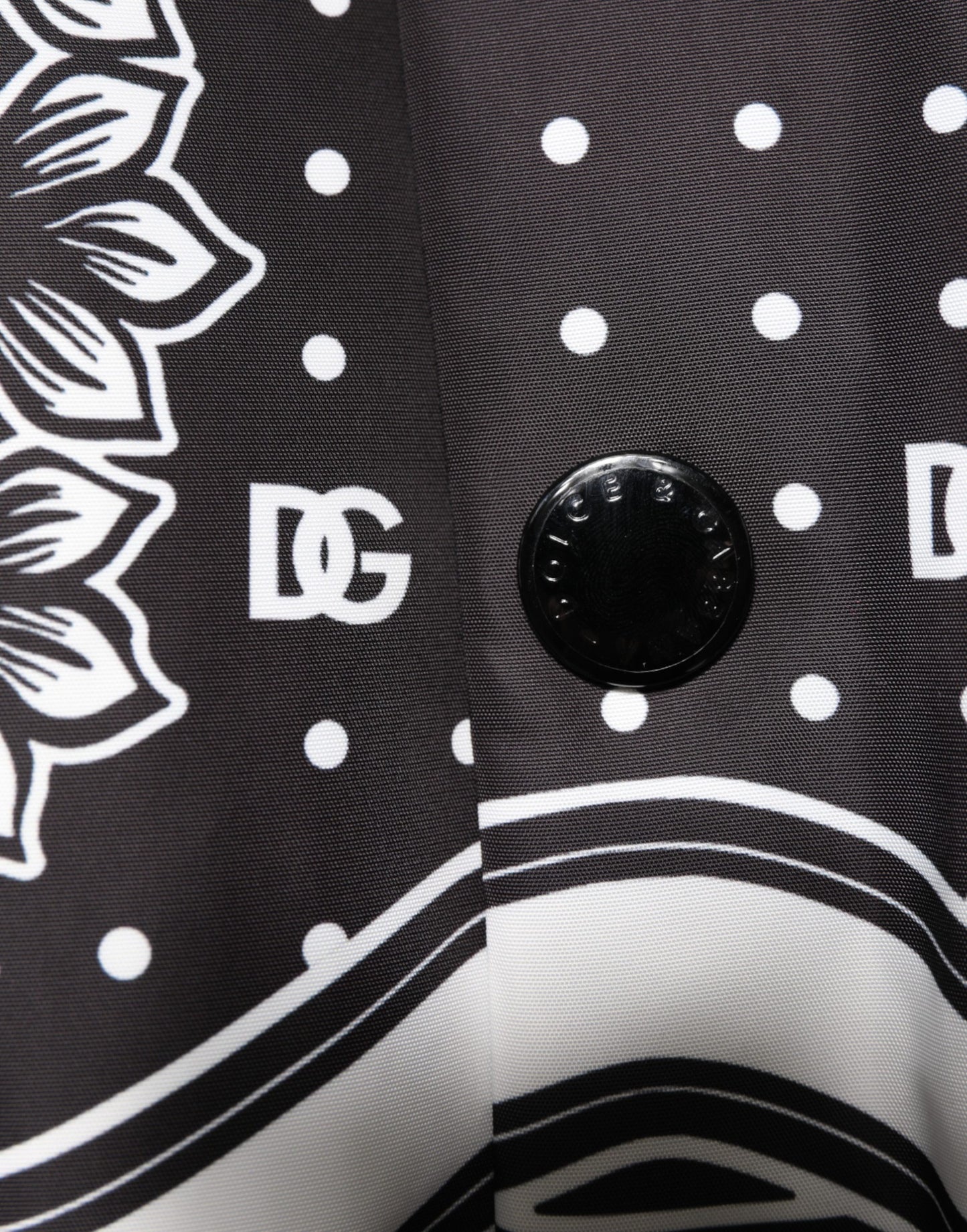 Chaqueta bomber Dolce & Gabbana para hombre, con estampado de pañuelo en blanco y negro