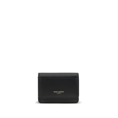 Cartera Saint Laurent de Piel de Becerro Negra Bos Taurus