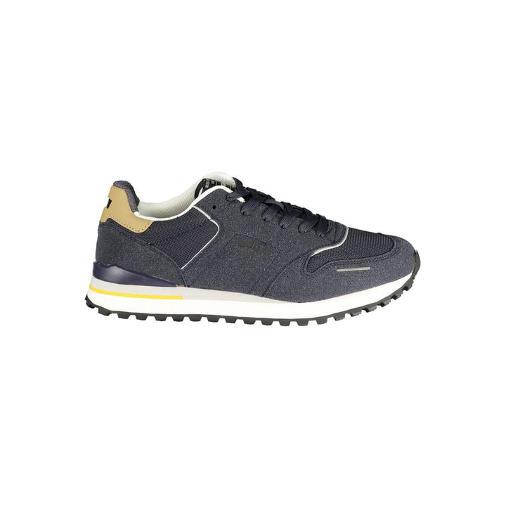 Gas Blue Polyester Athletic Sneakers
