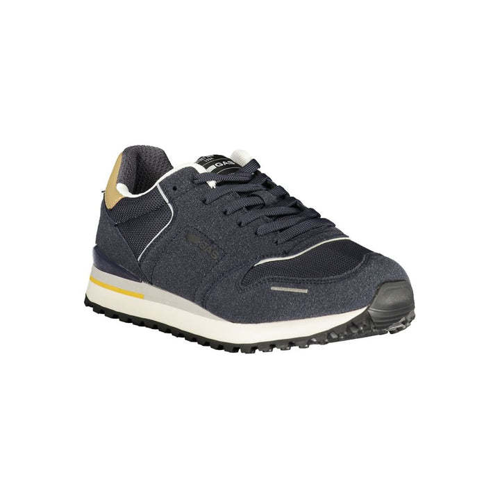 Gas Blue Polyester Athletic Sneakers