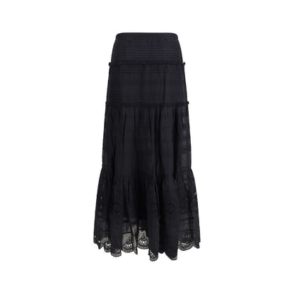 Isabel Marant Étoile Black Viscose Long Skirt