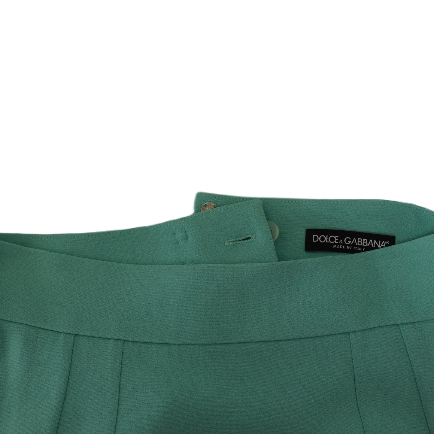 Falda midi Dolce & Gabbana de viscosa verde menta con corte lápiz