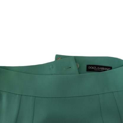 Falda midi Dolce & Gabbana de viscosa verde menta con corte lápiz