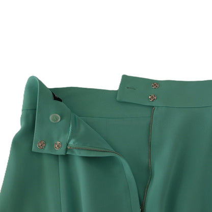 Falda midi Dolce & Gabbana de viscosa verde menta con corte lápiz